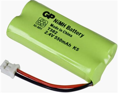 NiMH 2.4V: GP Phone Battery NiMH 2.4v 550mAh [ACCU-T382]