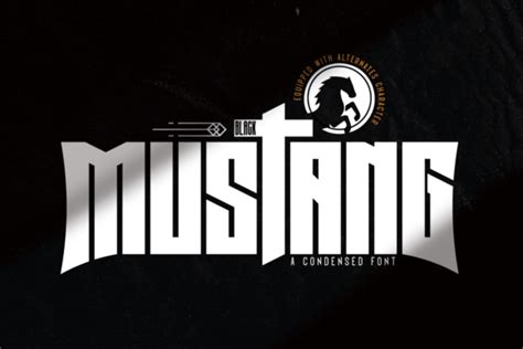 Black Mustang Font - fontforlife.com