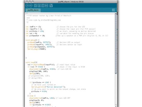 PIR Sensor Arduino Alarm | Make: