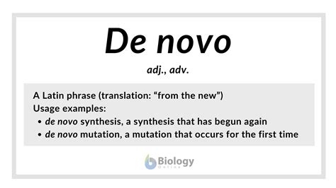 De novo - Definition and Examples | Biology Online