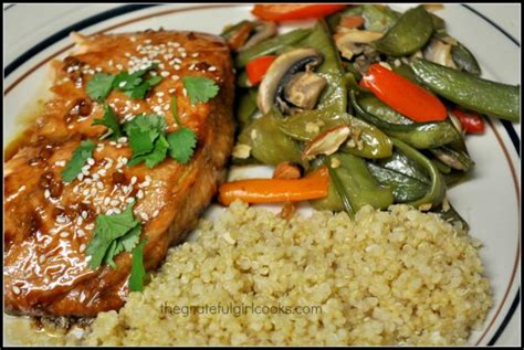 Sweet Ginger Teriyaki Salmon / The Grateful Girl Cooks!