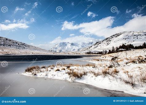 Winter in Snowdonia stock image. Image of snowdonia, hill - 39139121