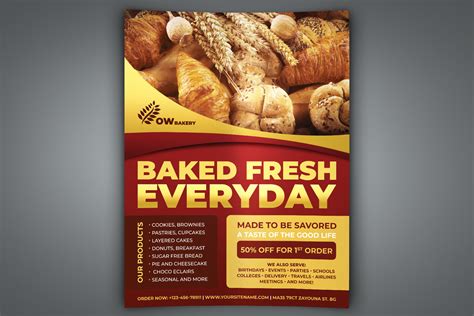 Bakery Flyer Template Graphic by OWPictures · Creative Fabrica