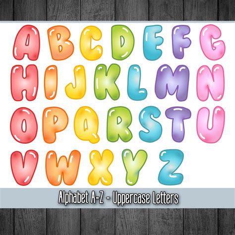 Alphabet In Bubble Letters