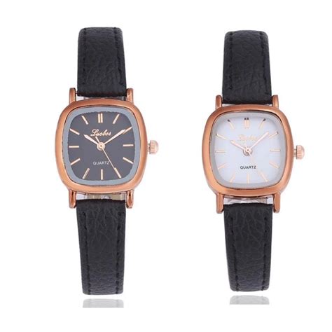 Women Watch Rectangle Luxury Fashion Casual Quartz Unique Stylish Watches Leather PU Sport Lady ...