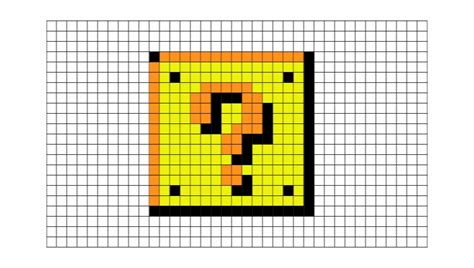 Mario Question Block Perler Bead Pattern Mario Question - Clip Art Library