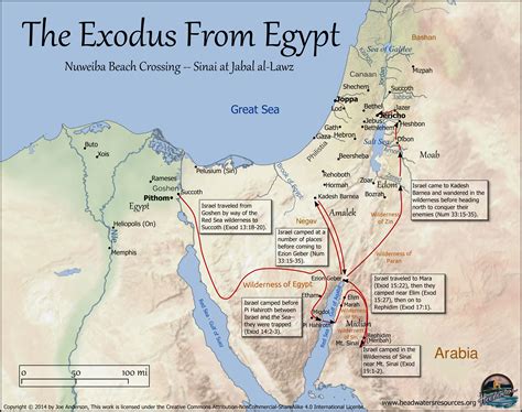 Map Of Moses Journey