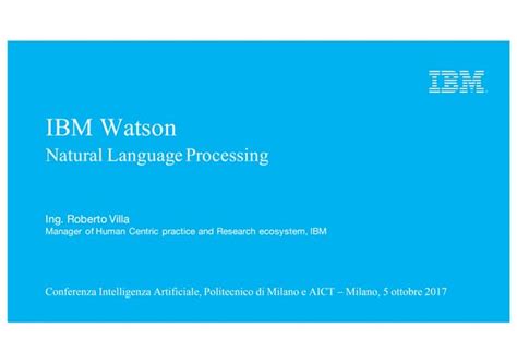 IBM Watson and natural language processing | PPT