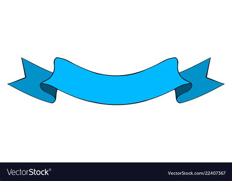 Blue ribbon banner Royalty Free Vector Image - VectorStock