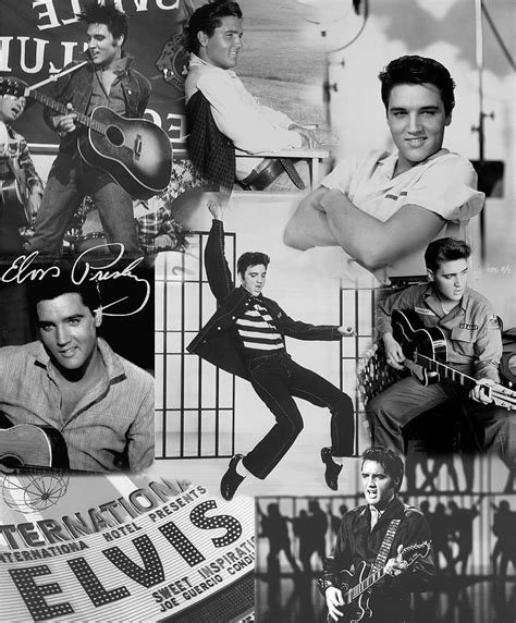 Elvis Presley Black And White Collage, black collage HD phone wallpaper ...