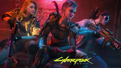 1920x1080 Resolution Cyberpunk 2077 Girl Team 1080P Laptop Full HD Wallpaper - Wallpapers Den