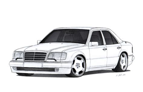 Mercedes-Benz 500E (W124) Drawing by Vertualissimo on DeviantArt