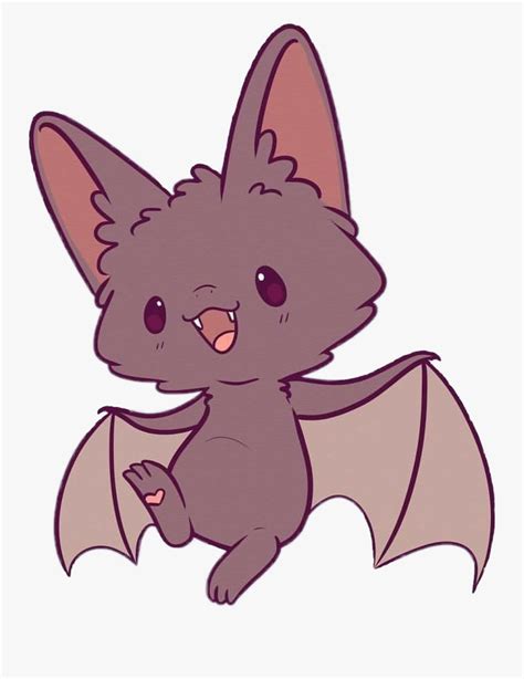 Transparent Cute Bat Png - Cute Kawaii Bat Drawing , Free Transparent Clipart - ClipartKey