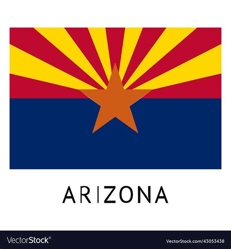 Arizona state flag Royalty Free Vector Image - VectorStock