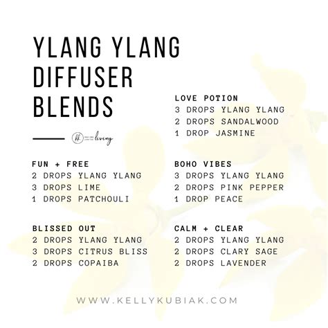 Ylang Ylang Essential Oil Diffuser Blends | Oil diffuser blends, Essential oil diffuser blends ...