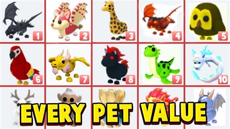 All Pets VALUE List In Adopt Me 2023! Roblox Adopt Me Update New Pets Trading Values , adopt me ...