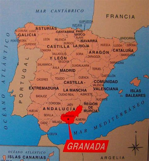 Where is Granada on map of Spain | Map of spain, Granada, Spain