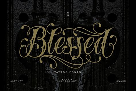 Blessed | Traditional Tattoo Font | Script Fonts ~ Creative Market