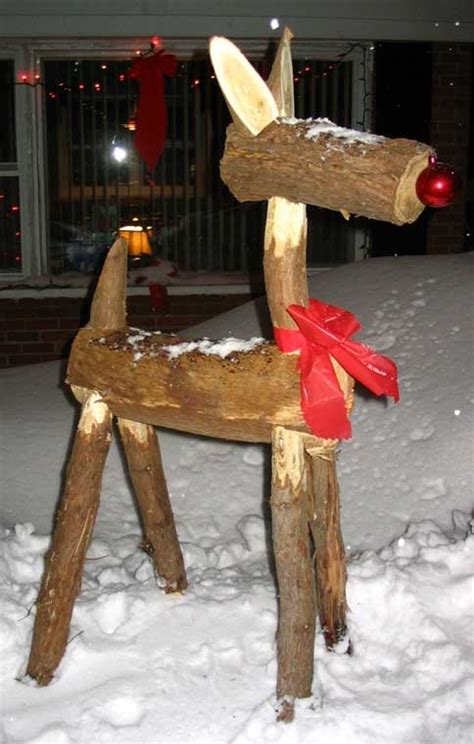 17 Best images about log reindeer on Pinterest | Wooden snowmen, Deer and Birch branches