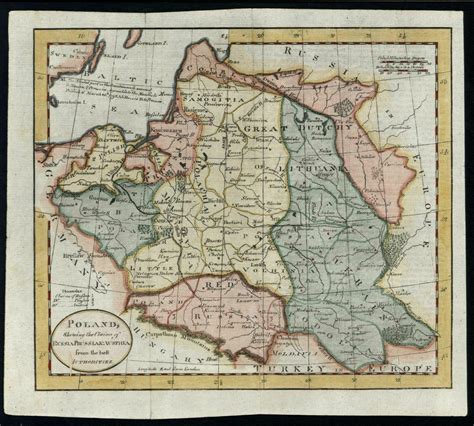 Poland Russia Prussia Austria Claims c.1790 Kitchin (?) hand color map: (1790) Map ...