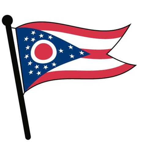 Ohio Waving Flag Clip Art