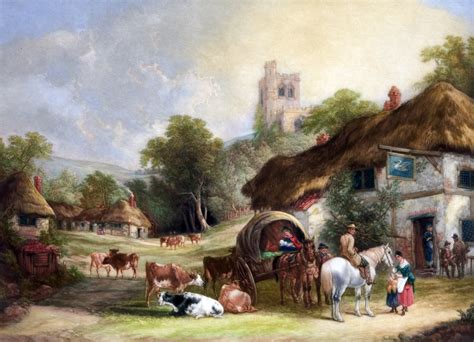 English Country Village Painting Free Stock Photo - Public Domain Pictures