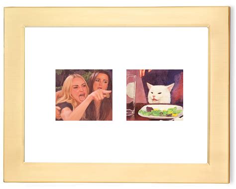 Woman Yelling at Cat Eating Salad Meme Framed Print Real - Etsy | Framed prints, Funny prints ...