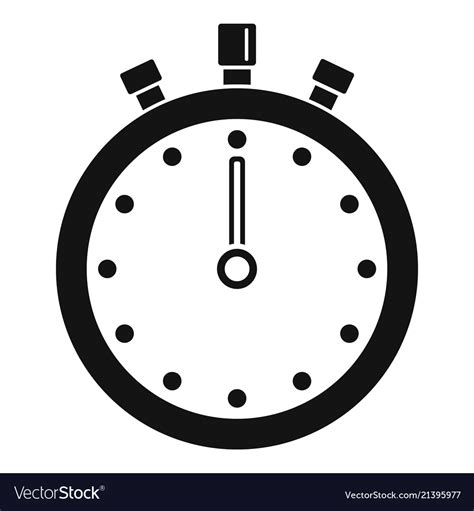 Stopwatch icon simple style Royalty Free Vector Image