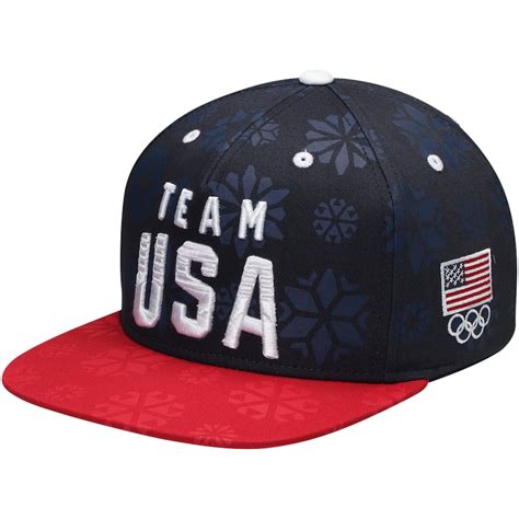 Team USA Logo Adjustable Snapback Hat - Navy