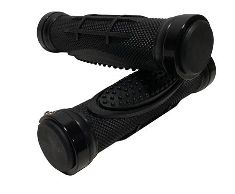 Lock on Black Bike Grips MTB BMX Mountain Bike Waffle Handlebar Grips w End Caps - Walmart.com