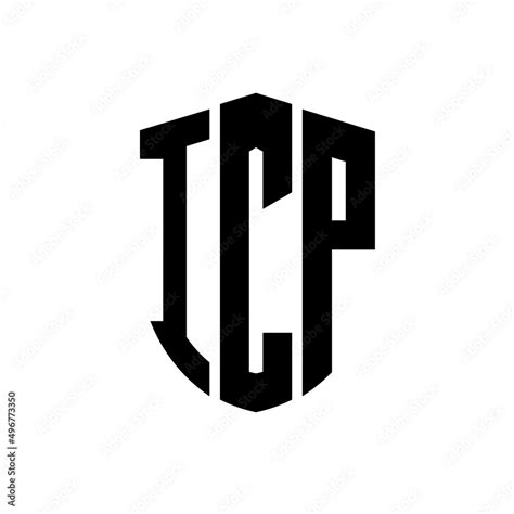 ICP letter logo design. ICP modern letter logo with black background. ICP creative letter logo ...