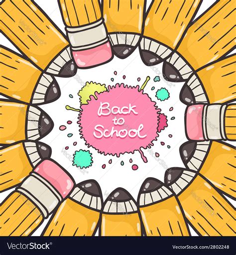 Cute back to school background Royalty Free Vector Image