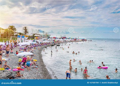 Batumi, Georgia - August 06, 2018: City Beach of Batumi Editorial Photo - Image of attractive ...