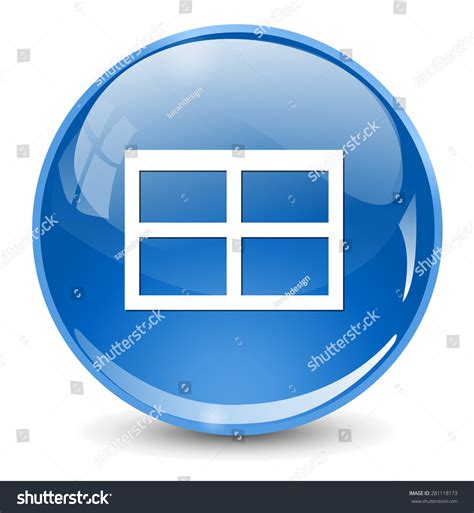 window button icon - Royalty Free Stock Vector 281118173 - Avopix.com