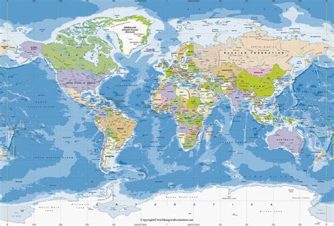 4 Printable World Maps With Longitude And Latitude