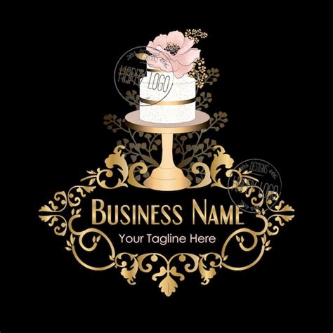 Custom Logo Design Baking Logo Wedding Cake Logo Cake Tier - Etsy