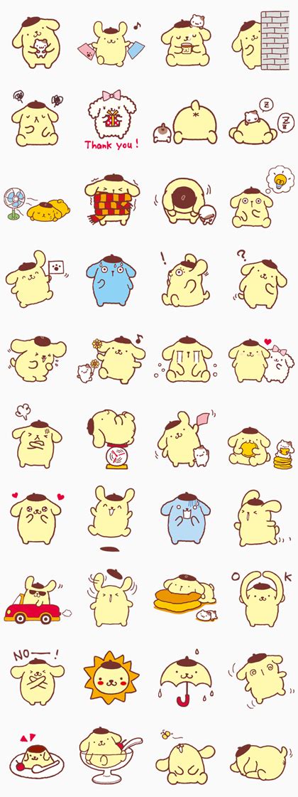 Pompompurin - LINE Stickers | Line sticker, Kawaii drawings, Kawaii stickers