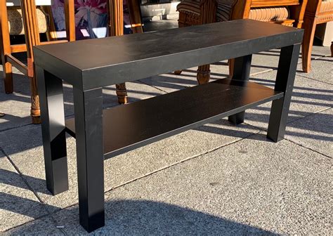 UHURU FURNITURE & COLLECTIBLES: SOLD #100708 Black IKEA Lack Bench/Low Hall Table 35.5" Wide x ...