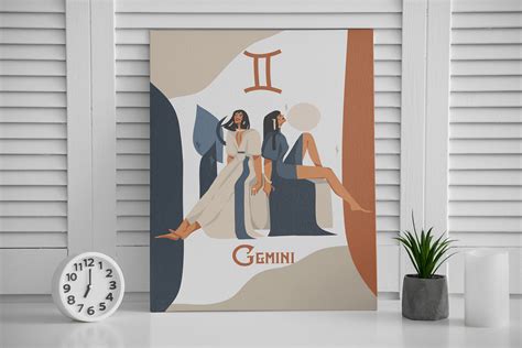 Gemini Zodiac Sign Wall Art Instant Download Horoscope | Etsy