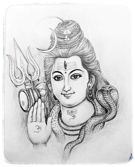 Lord Shiva Easy God Pencil Sketch - Goimages World