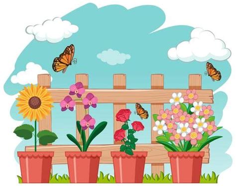 Beautiful flowers in the garden - Download Free Vectors, Clipart Graphics & Vector Art