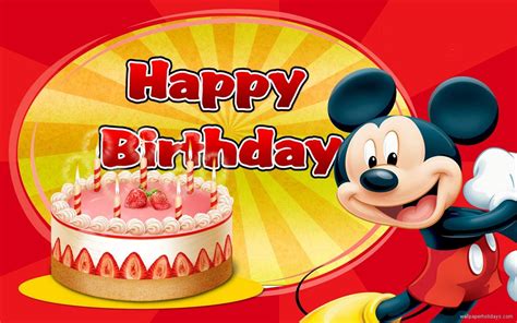 Mickey Mouse Birthday Wallpaper - WallpaperSafari