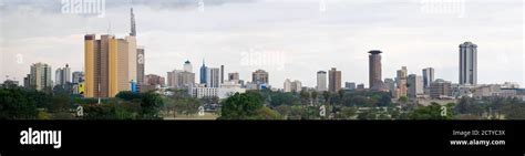 Skyline in a city, Nairobi, Kenya Stock Photo - Alamy