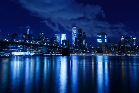 New York Night Skyline Free Stock Photo - Public Domain Pictures