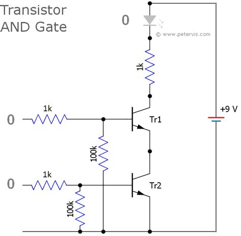 Circuit Diagrams And 4 Basic Transistor Gates Transistor Npn