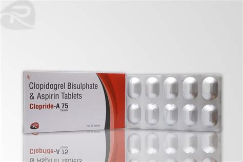 Clopidogrel 75 Aspirin 75, 10*10, Rs 368 /box Riyadh Pharmaceutical | ID: 22559224262