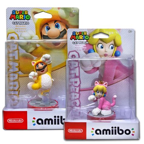 amiibo - Super Mario 3D World Cat Mario/Peach, Video Gaming, Gaming Accessories, Interactive ...