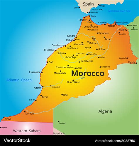 A Map Of Morocco - Cities And Towns Map