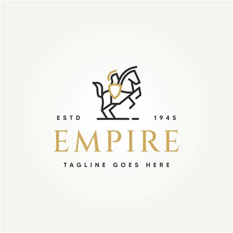 Empire simple line art logo design 6920106 Vector Art at Vecteezy