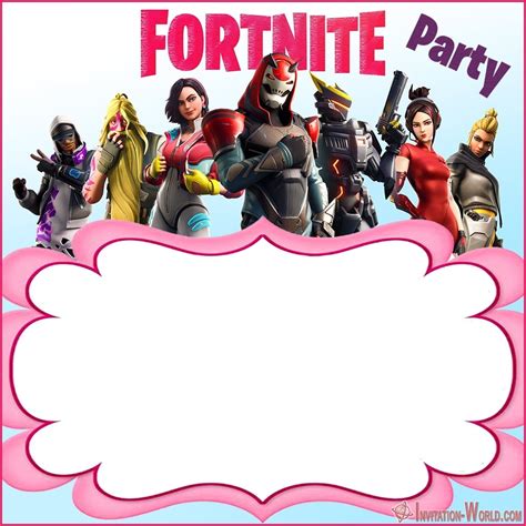 Downloadable Free Printable Fortnite Invitations